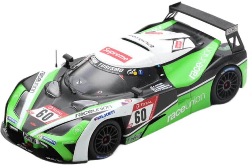 Ktm X Bow Gt4 チーム Raceunion #60 3Rd Cup X Class 24H Nurburgring 2019 グリーン ブラック ホワイト/ Spark 1/43 ミニカー