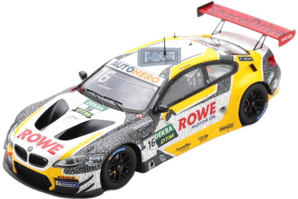 Bmw 6 Series M6 Gt3 チーム Rowe Racing 16 Dtm Season 2021 T Glock White Yellow Grey SG797/ Spark 1/43 ミニカー