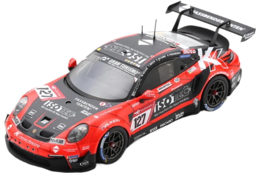 Porsche 911 991 2 Gt3 Cup チーム Kkramer Racing 127 ウィナー Cup 2 Class 24H Nurburgring 2022 K Kramer C Bruck M Kranz Averemenko Red Black SG850/ Spark 1/43 ミニカー