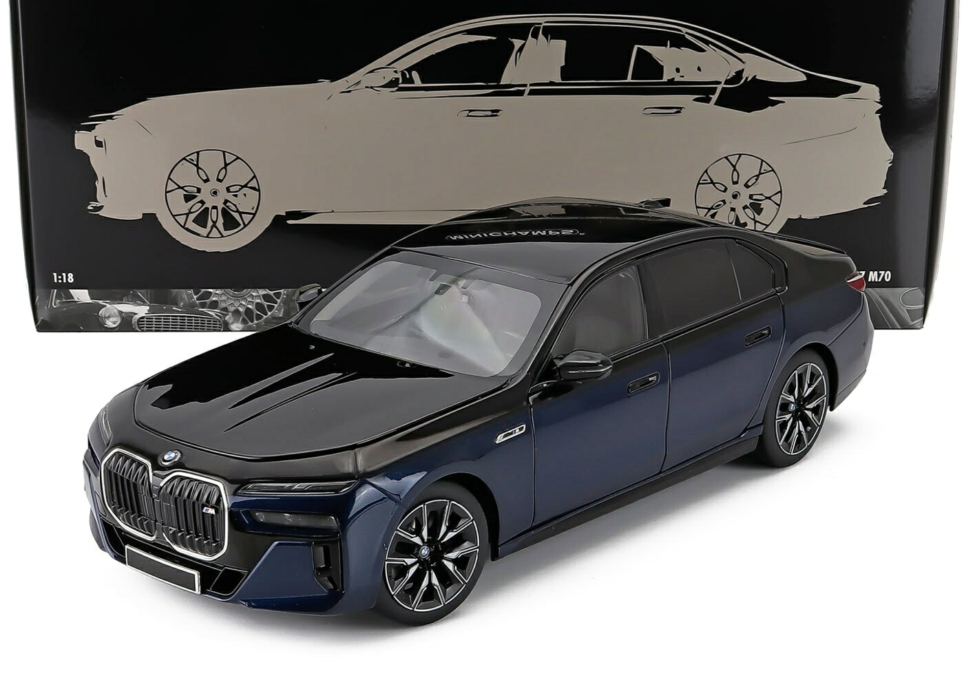 BMW 7シリーズ i7 M70 2024 ブラック / MINICHAMPS 1/18 ミニカー｜ラストホビー 38,740円