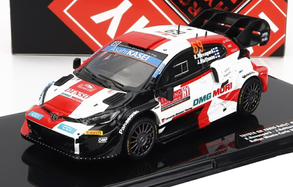 トヨタ ヤリス GR ラリー1 TGR WRT #69 ラリー・モンテカルロ 4位 2022 K.ロバンペラ / IXO 1/43 ミニカー