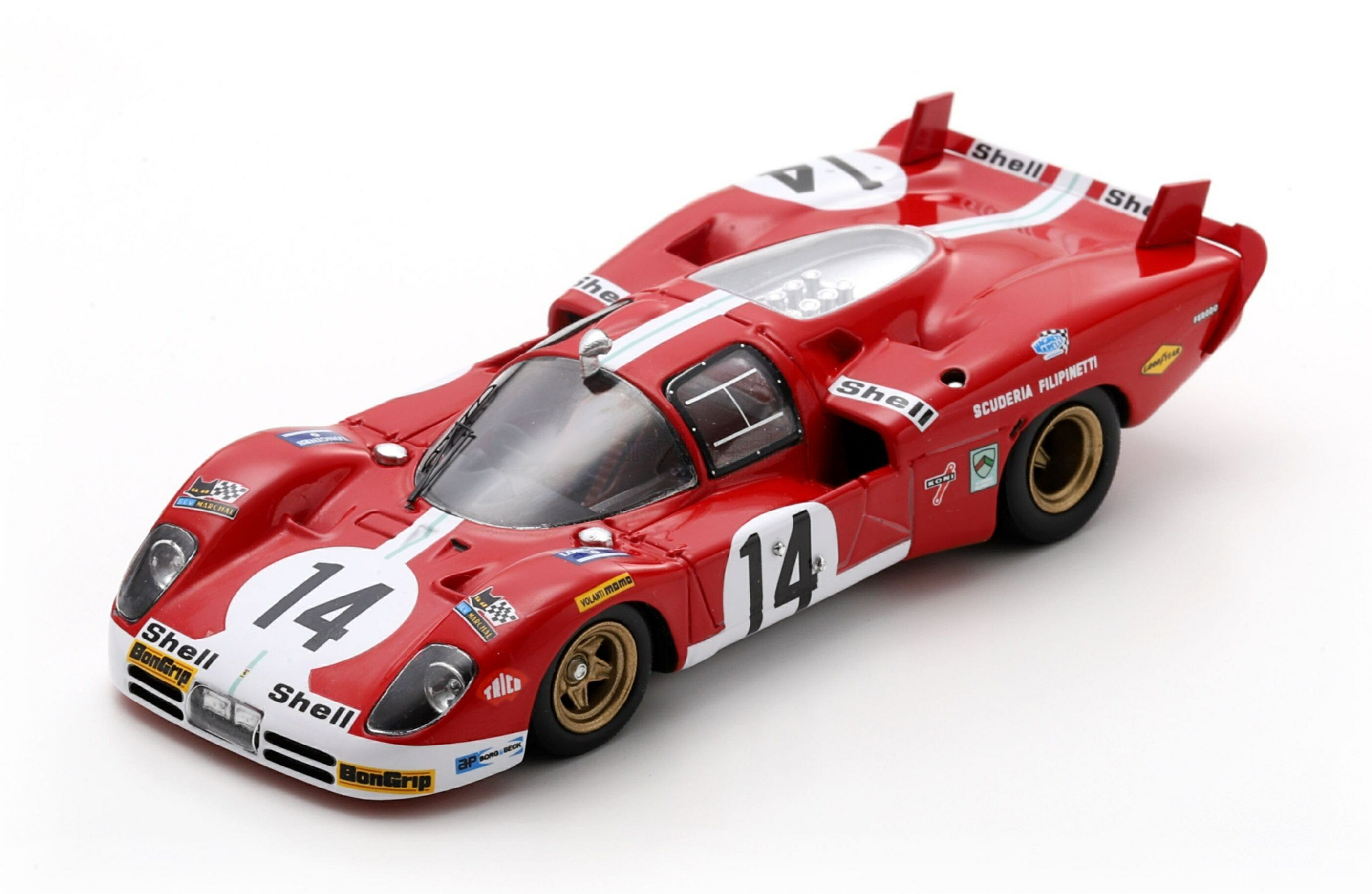 【取っておく】2026年以後発売予定を組むフェラーリ 512S 5.0L V12 #14 ル・マン24第四次元 1970 ヨアキム・ボニエ 赤いこと/白いこと / LOOKSMART 1/43 ミニカー