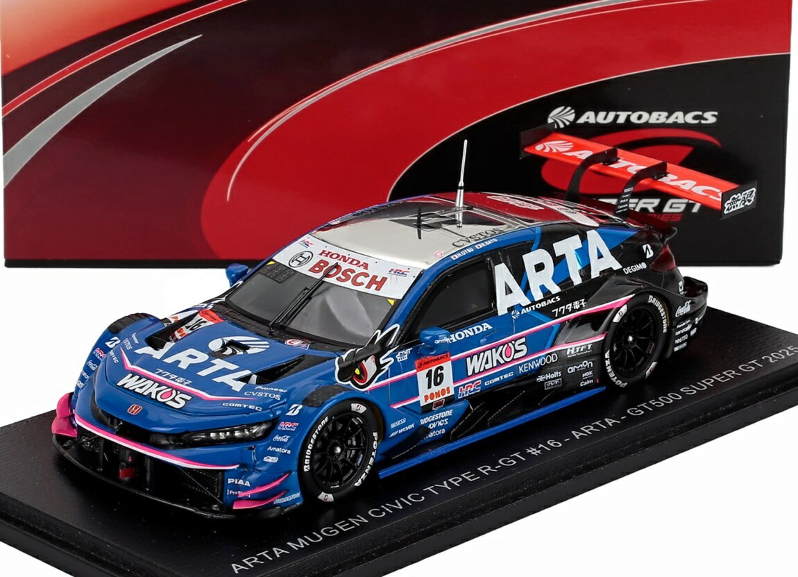 楽天市場】スパーク 1/43 ARTA 無限 シビック タイプ R-GT #8 ARTA
