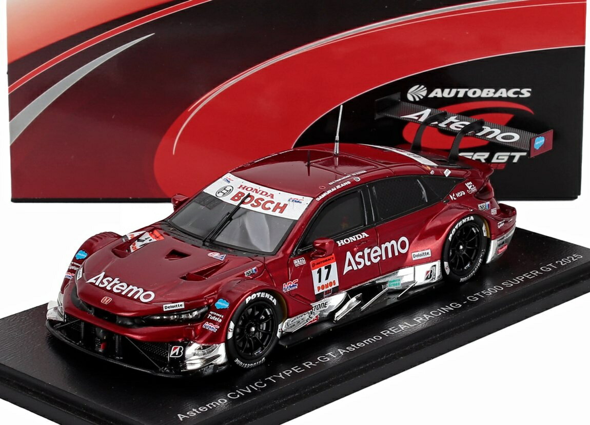 楽天市場】スパーク 1/43 Astemo CIVIC TYPE R-GT No.17 Astemo REAL
