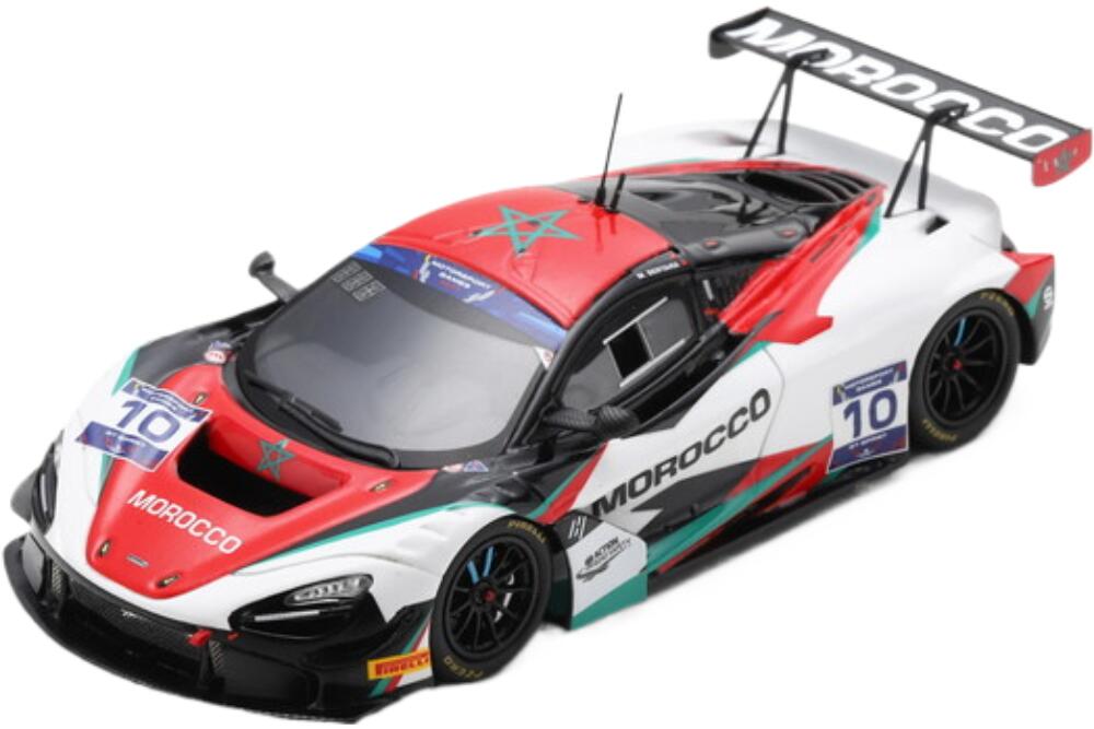 Mclaren 720S Gt3 チーム Morocco 10 Fia Motorsport Games Sprint Cup Paul Richard 2022 M Banyahia S6335/ Spark 1/43 ミニカー