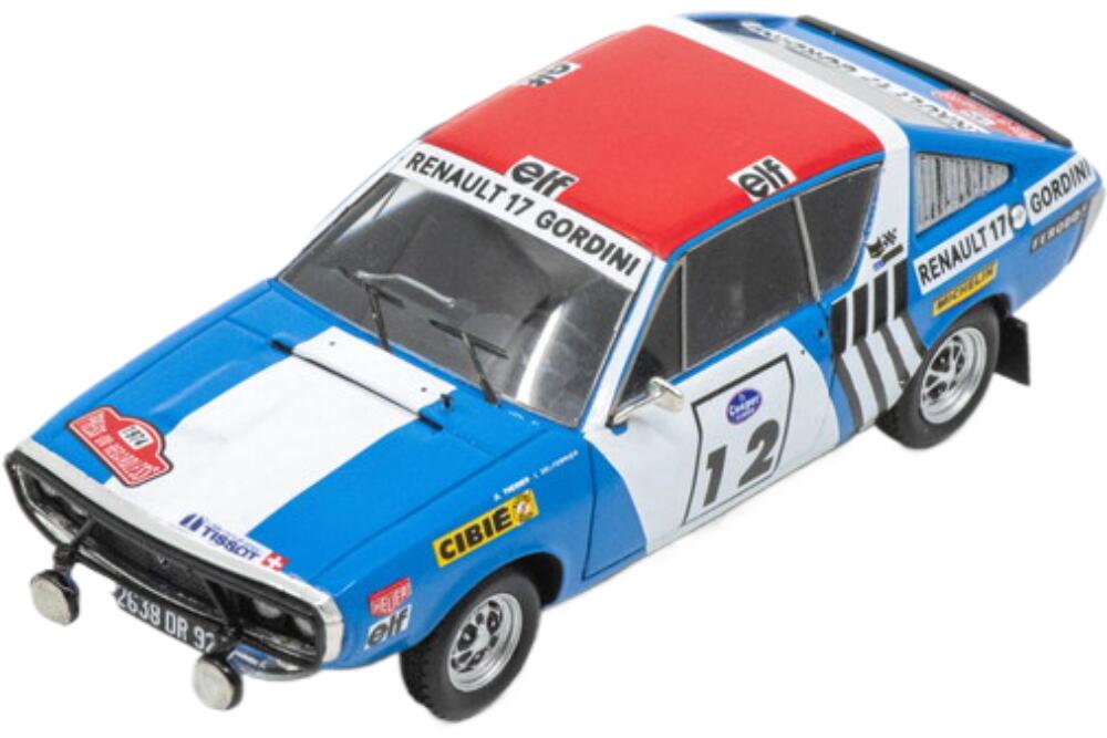Renault R17 12 ウィナー Rally Press On Regardless 1974 JL Therier C Delferrier S6444/ Spark 1/43 ミニカー