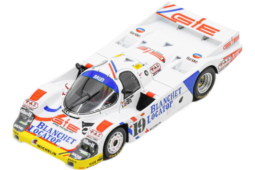 Porsche 956 チーム Brun Motorsport 19 24H Le Mans 1986 T Boutsen D Theys A Ferte White S9870/ Spark 1/43 ミニカー