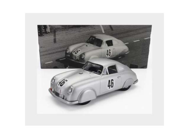 1951 ポルシェ 356 SL #46 ル・マン 24第四次元 社会階級勝ちえる車 しろがね色 / Werk83 1/18 ミニカー