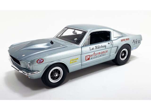 1965 ジェラルド・r・フォード マスタング AFX Les Ritchey しろがね色 1965 Ford Mustang ミニカー / ACME 1/18 ミニカー