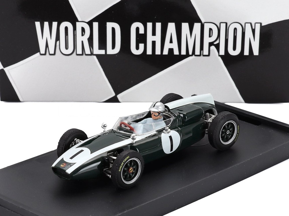 COOPER F1 T53 N 1 優勝 イギリスGP 1960 ジャック・ブラバム ドライバーフィギュア付 グリーン / BRUMM 1/43 ミニカー