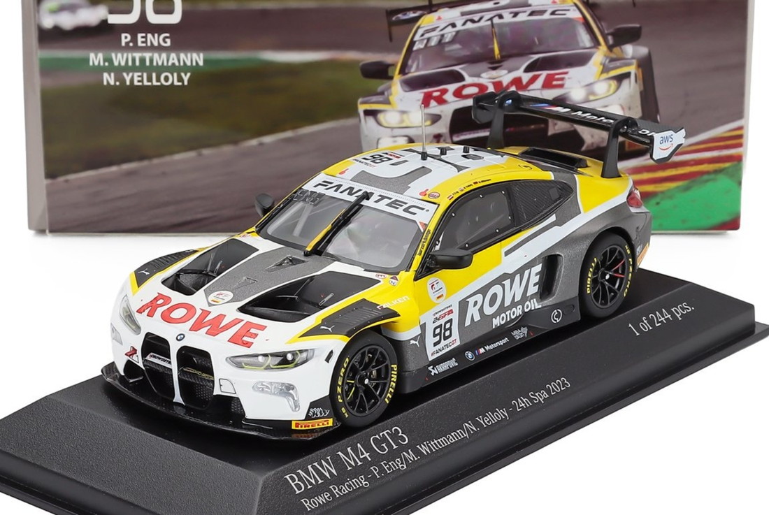 BMW 4-Series 4シリーズ M4 GT3 2023 Team Rowe Racing No.98 Winner 24h Spaスパ Philipp E 244台限定 / MINICHAMPS 1/43 ミニカー