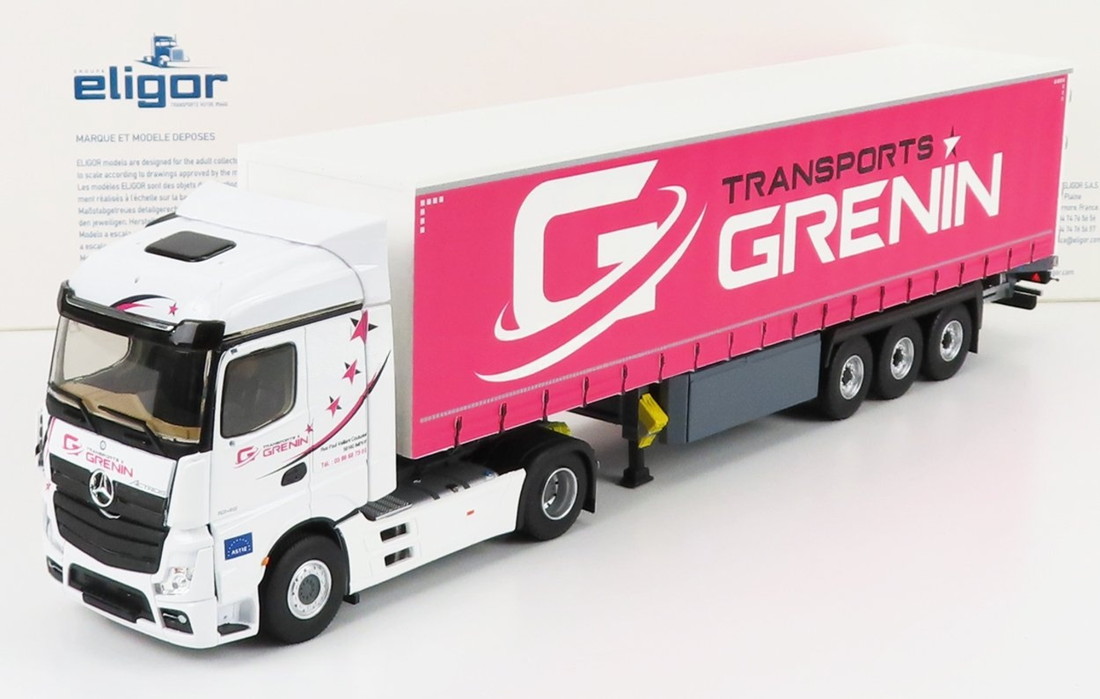 Mercedes Benzメルセデスベンツ Actrosアクトロス 2 1848 2018 Truckトラック Telonatoテロナート Grenin Transports / ELIGOR 1/43 トラック商用車