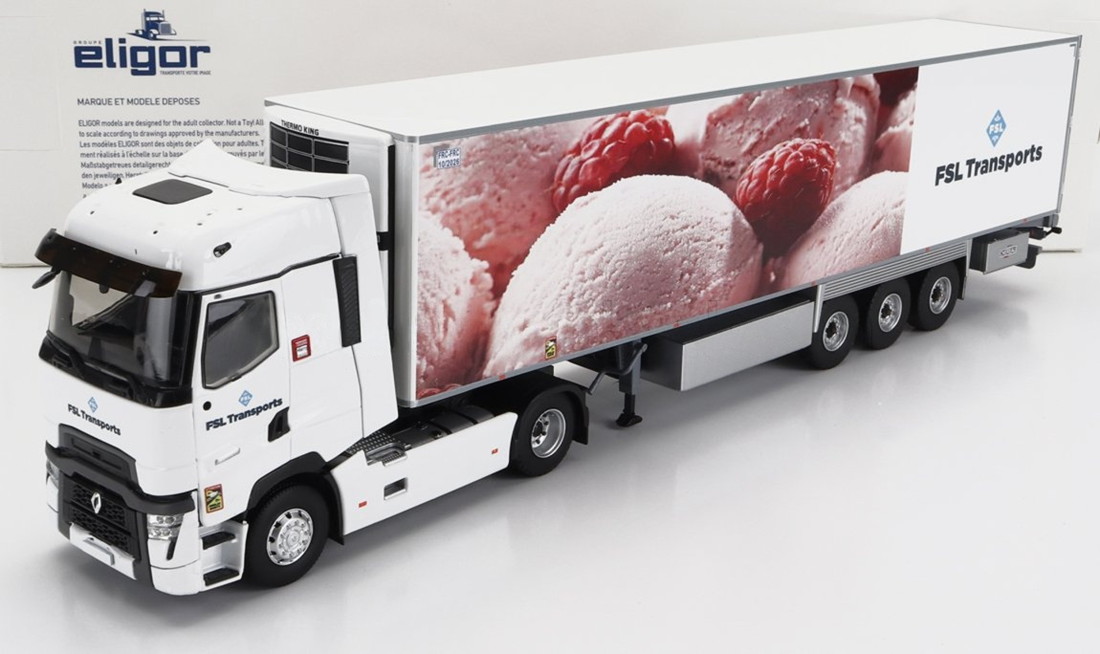 Renaultルノー T LINE HIGH TRUCK SEMI FRIGO FSL TRANSPORTS 2021 ホワイトピンク / ELIGOR 1/43 トラック商用車｜ラストホビー 23,040円