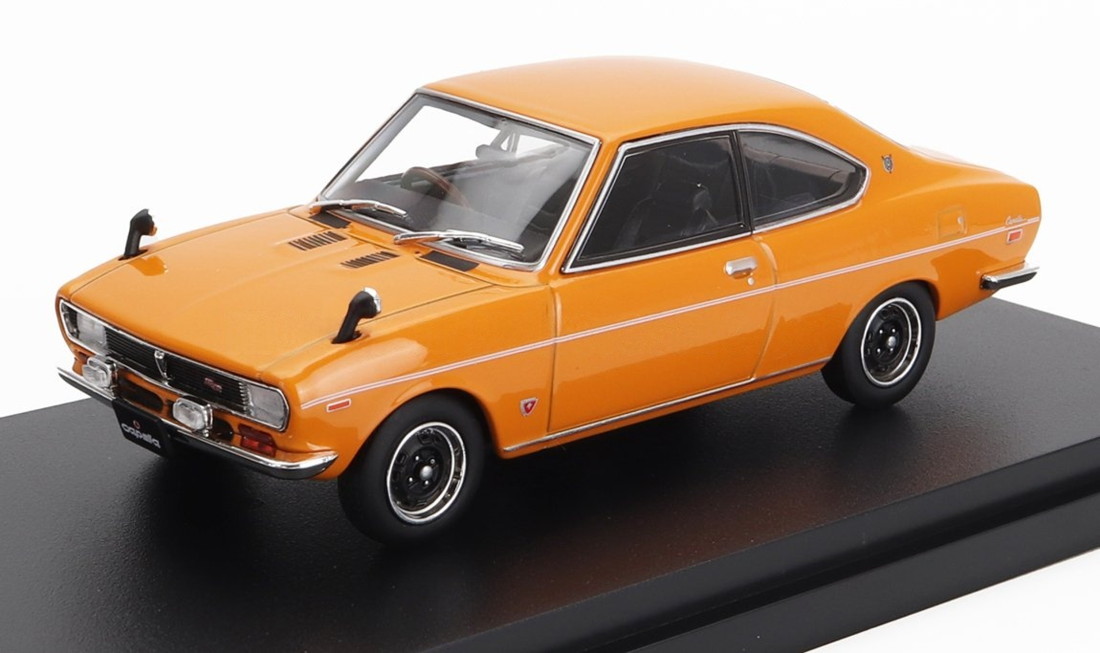 Mazdaマツダ Capellaカペラ Rotary円形交差点 Coupeクーペ (S122A) 1970 オレンジ色 / EDICOLA 1/43 ミニカー