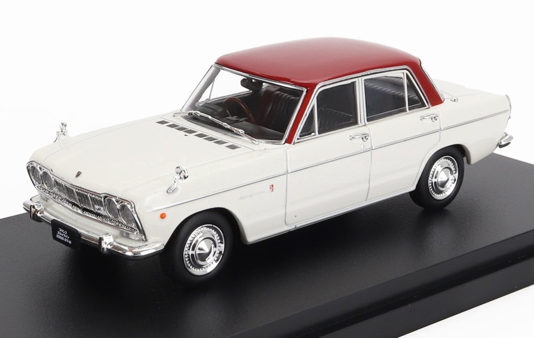 Nissanニッサン Prince大公 Skyline地上地平 2000 GTB (S54B 2) 1965 白いこと 赤いこと / EDICOLA 1/43 ミニカー