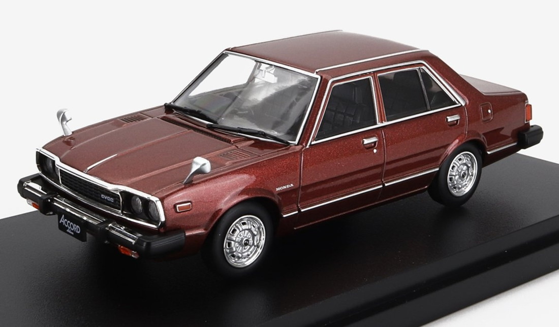 Hondaホンダ Accord一致 Saloon赤ちょうちん (EXL) 1977 コッパーメタリック / EDICOLA 1/43 ミニカー