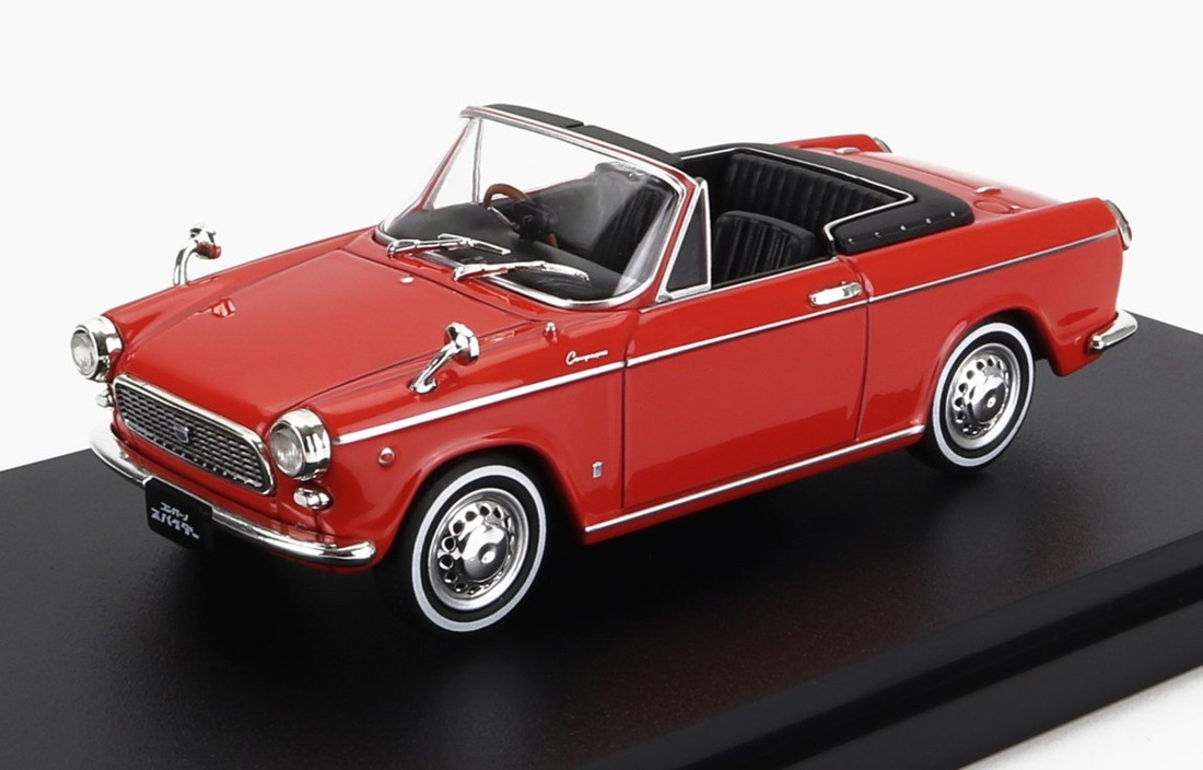 Daihatsuダイハツ Compagnoコンパーノ Spider細蟹 Open開けはなし (F40K) 1965 赤いこと / EDICOLA 1/43 ミニカー