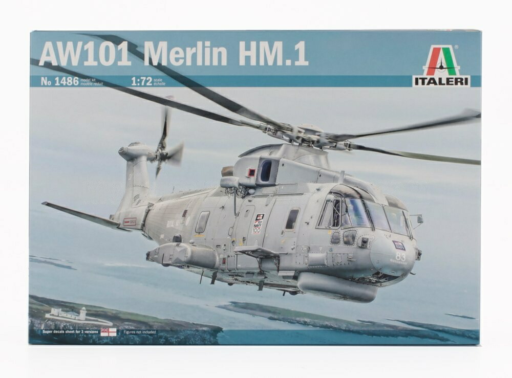 Agusta Westlandアグスタウェストランド AW101 Merlinマーリン HM.1 2003 UK Royal Navyイギリス海軍 Militaryミリタリー Hel / ITALERI 1/72 飛行機