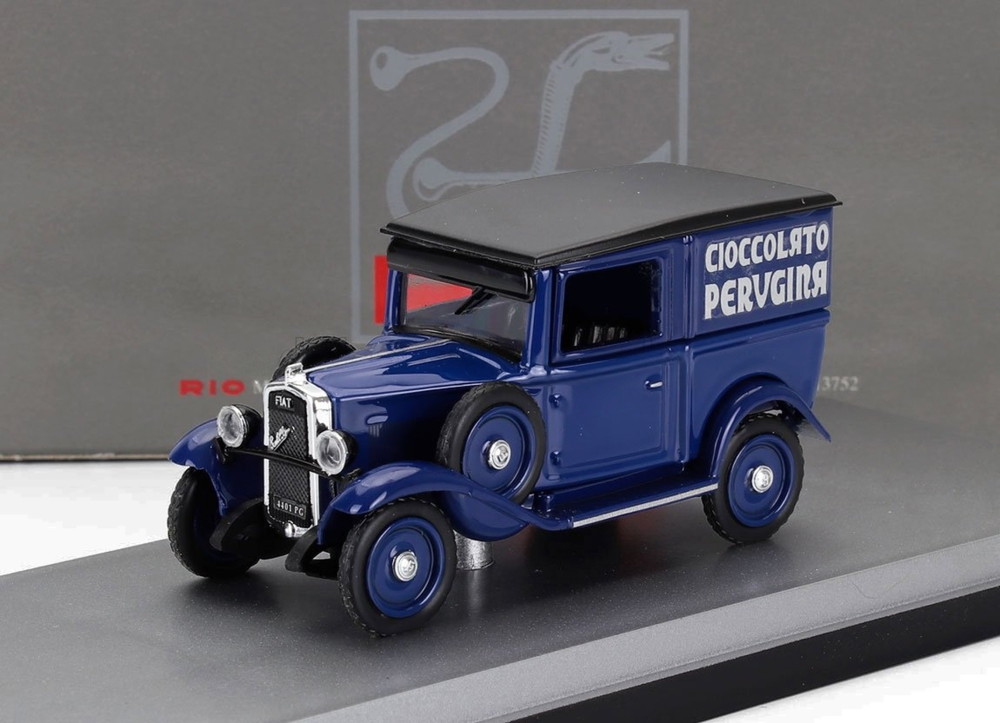FIAT 508 バリッラ フルゴーネ バン ペルジーナ・チョコ 1932 ブルー / Rio 1/43 ミニカー