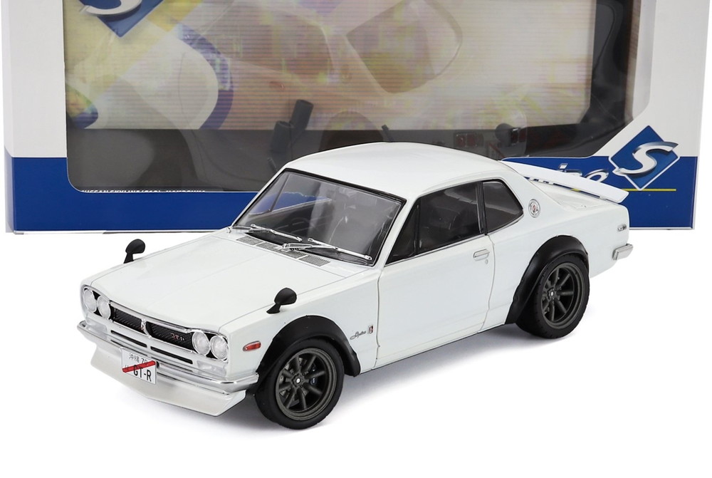 NISSAN スカイライン (C10) ハコスカ ワークス 1970 パールホワイト / SOLIDO 1/18 ミニカー｜ラストホビー