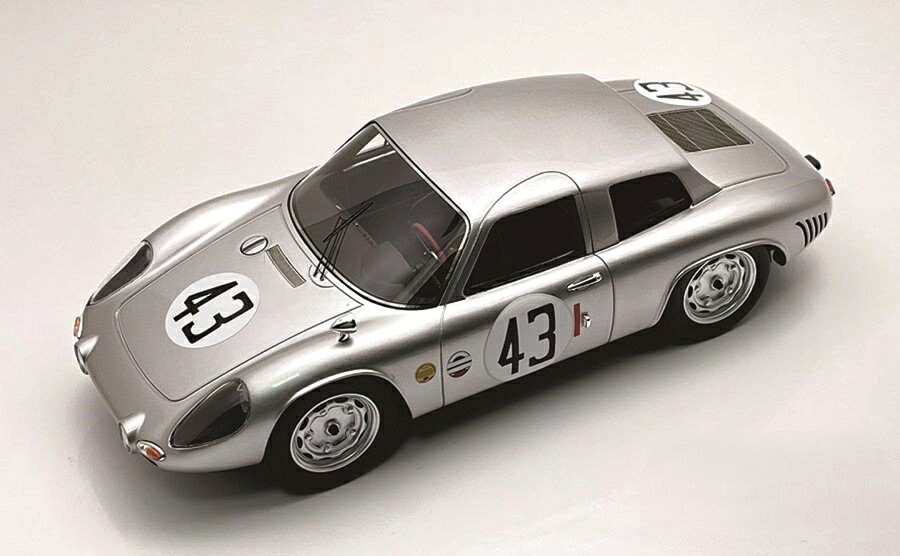 【予約】8-10月以降発売予定PORSCHE 356B CARRERA 2000 GS/GT N 43 12h セブリング 1964 ベン・ポン シルバー / Tecno 1/18 ミニカー|ラストホビー