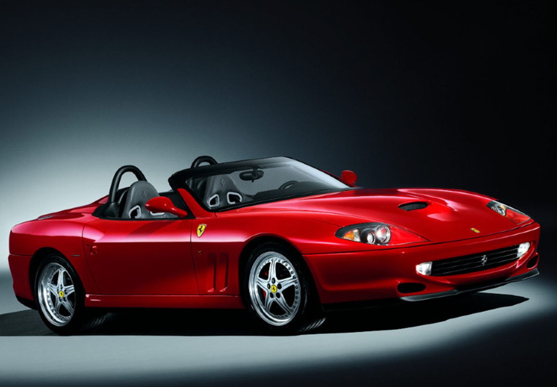 【取って置く】Ferrariフェラーリ 550 Barchetta 2000 made インチ Italy Rosso Corsa Black interior / BBR 1/18 ミニカー