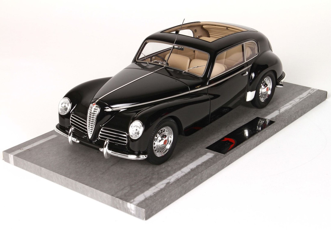 【予約】Alfa Romeoアルファロメオ Freccia d Oro gloss black 限定96台 / BBR 1/18 ミニカー