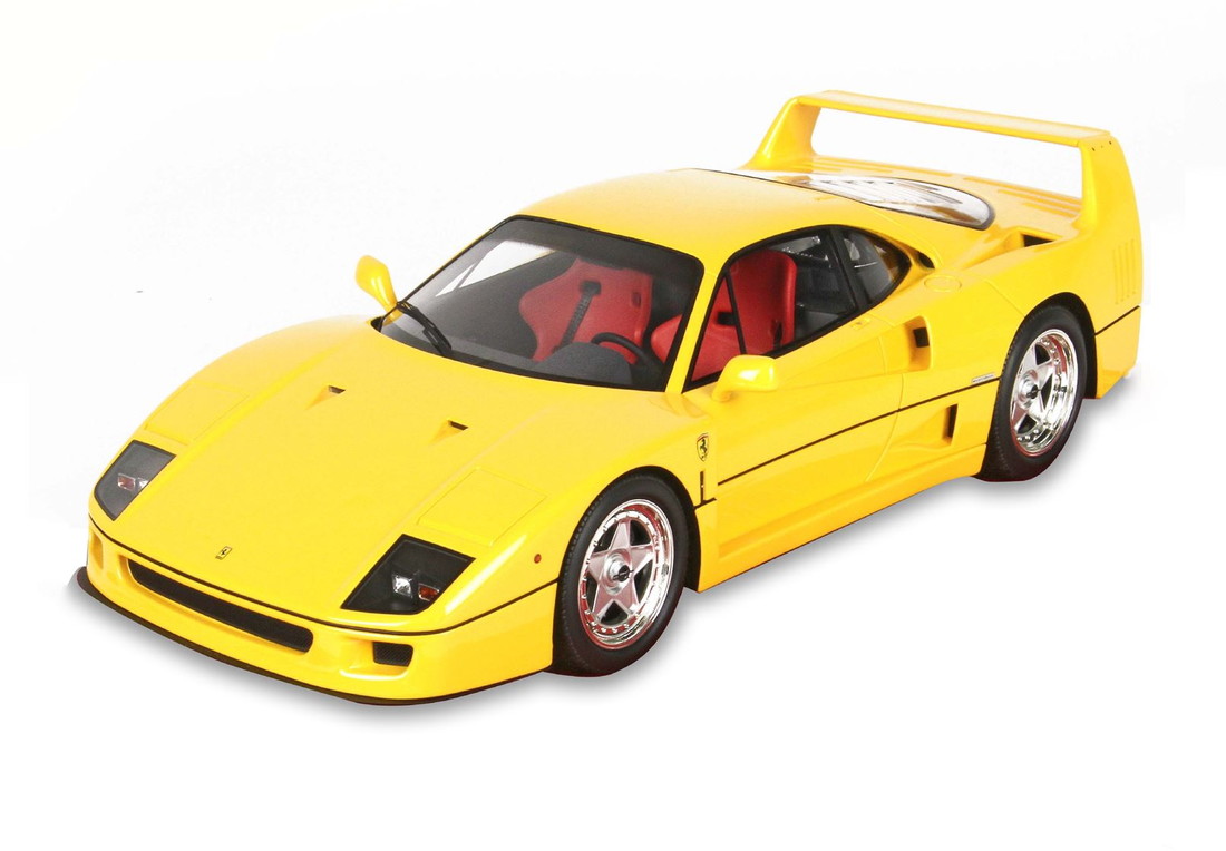 【取っておく】Ferrariフェラーリ F40 1987 Giallo Modena red seats / BBR 1/43 ミニカー