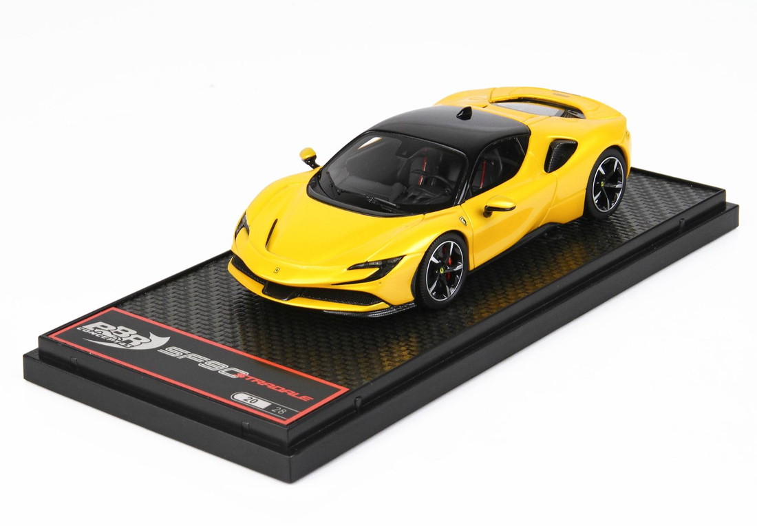 【取っておく】Ferrariフェラーリ 空想科学小説90 Stradale Giallo Tristrato 制限事項28台 / BBR 1/43 ミニカー