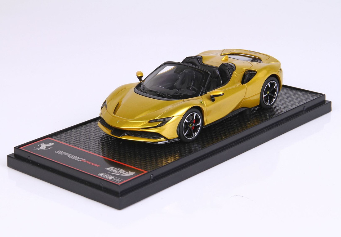 【取っておく】Ferrariフェラーリ 空想科学小説90 Spider Yellow Montecarlo 押さえる200台 / BBR 1/43 ミニカー
