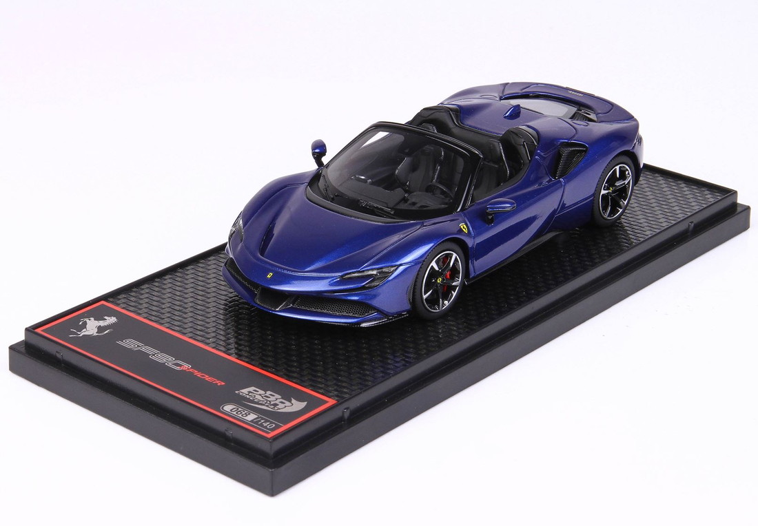 【取っておく】Ferrariフェラーリ 空想科学小説90 Spider Blu Elettrico Metal 押さえる140台 / BBR 1/43 ミニカー