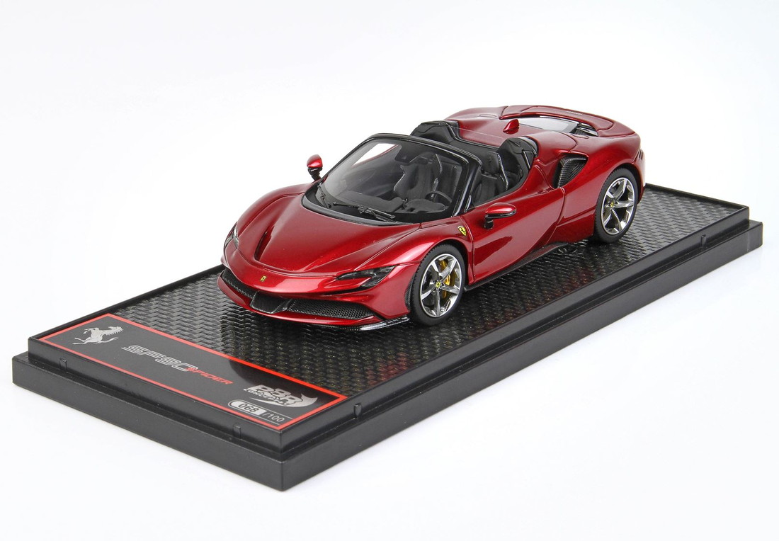 【取っておく】Ferrariフェラーリ 空想科学小説90 Spider Rosso Fiorano 押さえる100台 / BBR 1/43 ミニカー