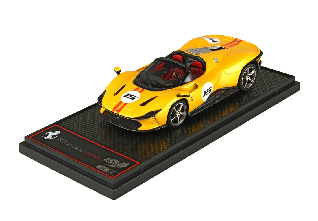 【予約】Ferrariフェラーリ Daytona SP3 serie Icona Trilayered yellow 限定48台 / BBR 1/43 ミニカー