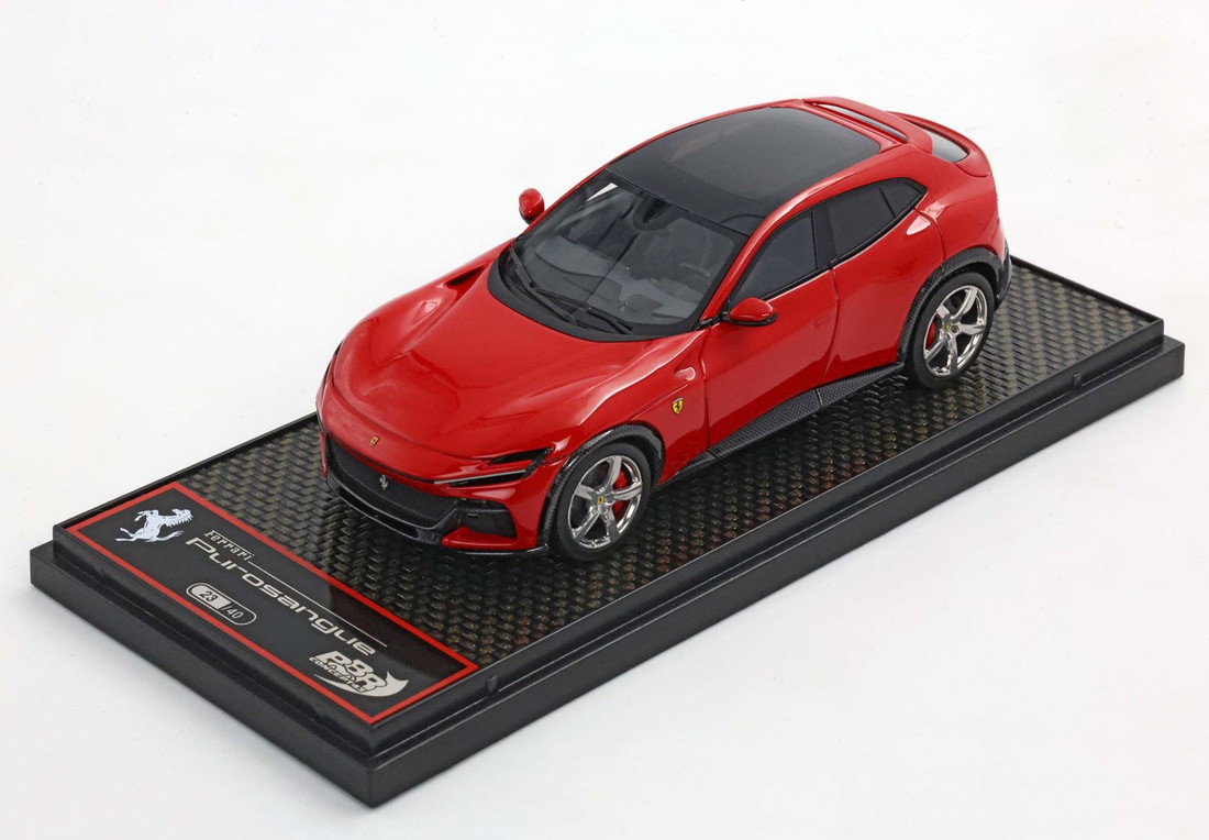 【予約】Ferrariフェラーリ Purosangue 2023 panoramic roof Red Corsa 限定40台 / BBR 1/43 ミニカー