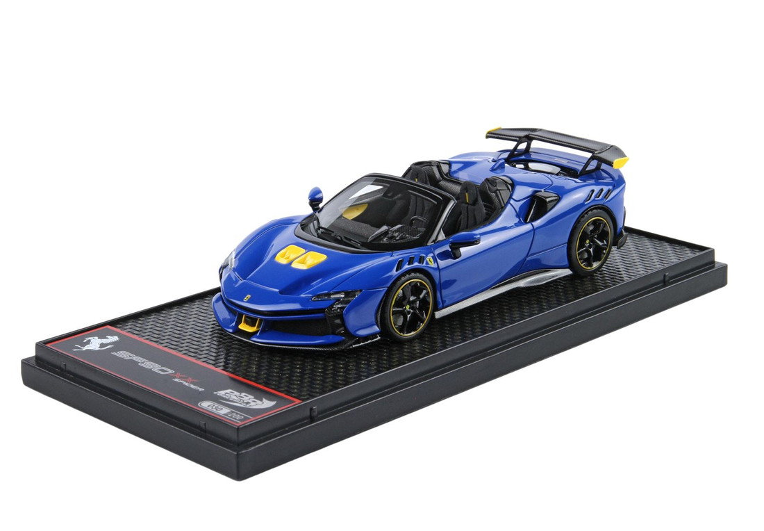 【予約】Ferrariフェラーリ SF90 XX Spider Dino light blue and Yellow 限定200台 / BBR 1/43 ミニカー