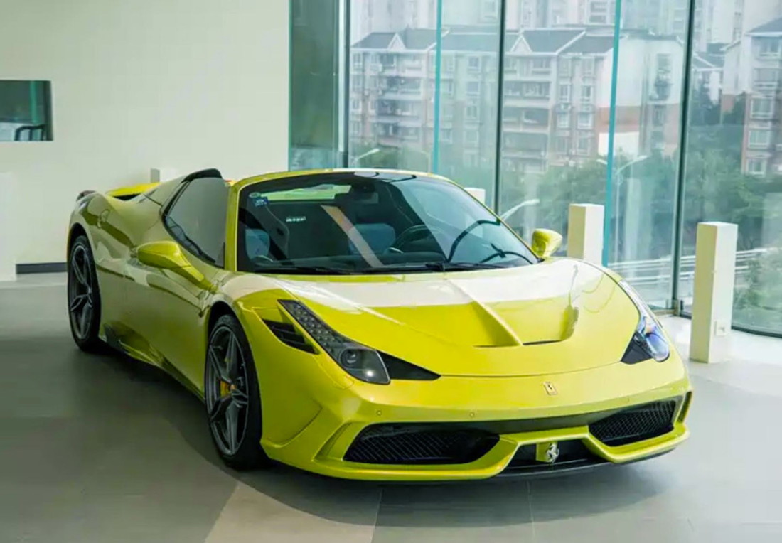 【取って置く】Ferrariフェラーリ 458 Speciale A spider Verde Germoglio / BBR 1/18 ミニカー