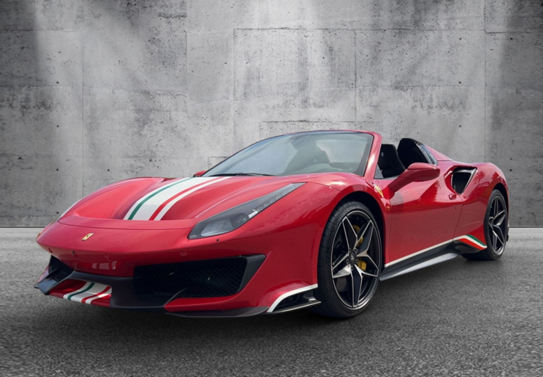 【取って置く】Ferrariフェラーリ 488 Pista Spider Rosso Corsa with italian stripe / BBR 1/18 ミニカー