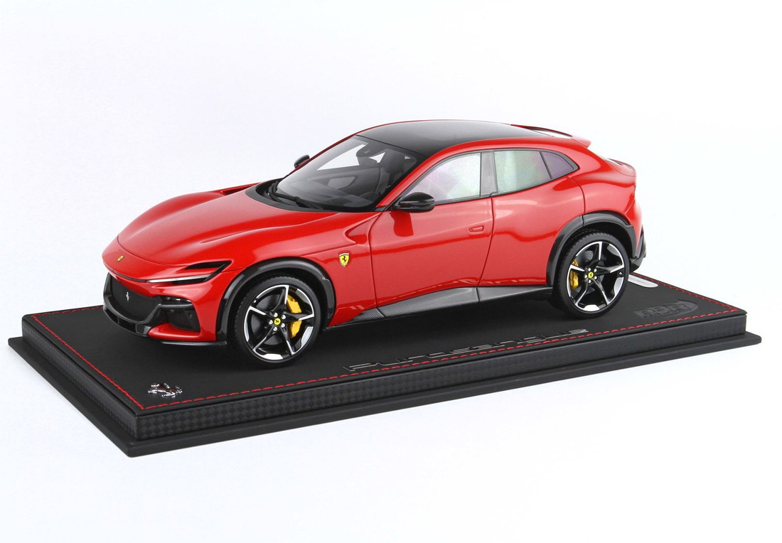 【予約】Ferrariフェラーリ Purosangue panoramic roof dove grey Red Corsa carbon fiber 限定50台 / BBR 1/18 ミニカー