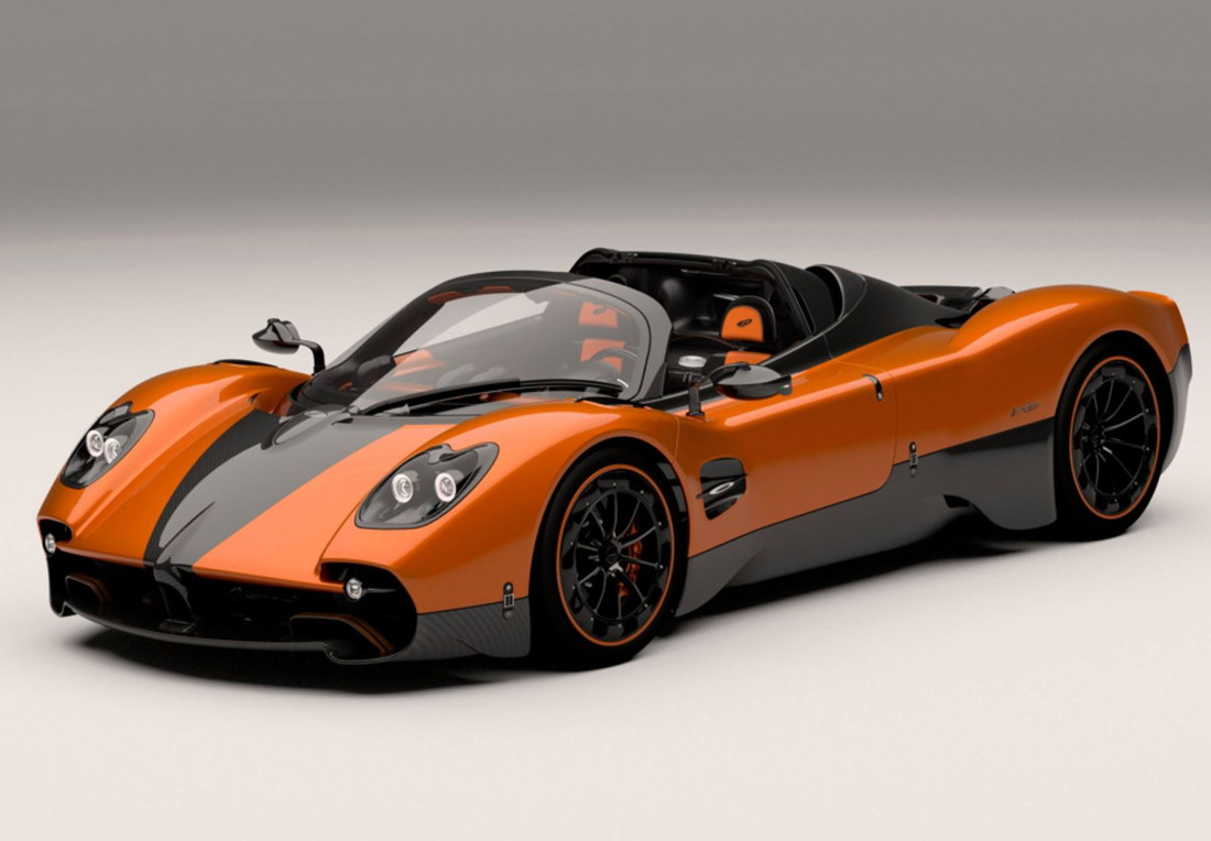 【取って置く】Paganiパガーニ Utopia Roadster Arancio St. Tropez open roof / BBR 1/18 ミニカー