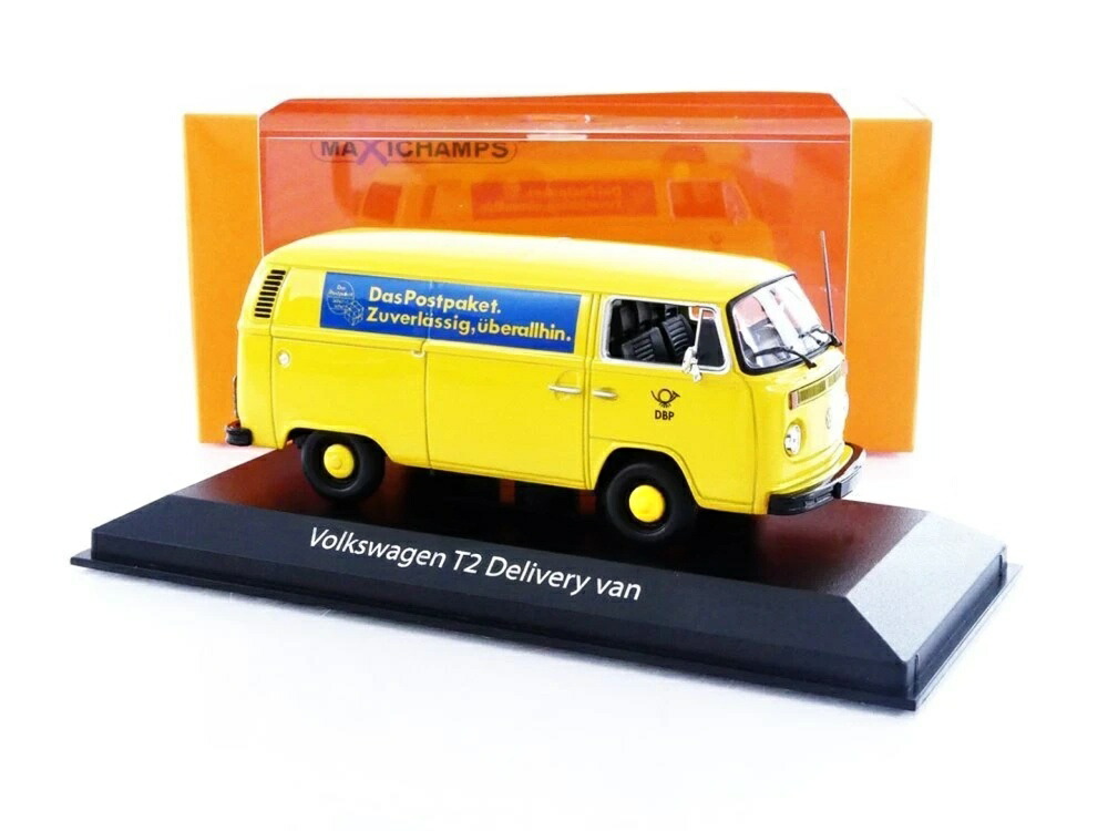 VOLKSWAGEN T2 Delivery Van Deutdche Bundepost 1972 ワーゲンバス / Maxichamps 1/43 ミニカー