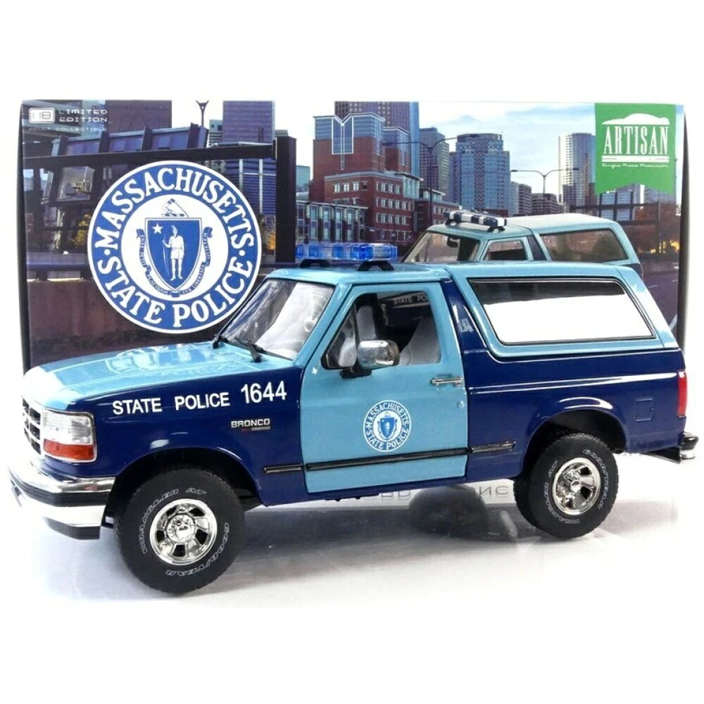 FORD Bronco XLT Massachusetts State Police 1996 フォード ブロンコ / Greenlight 1/18 ミニカー|ラストホビー