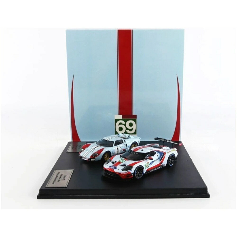 FORD 2 Cars Set GT40 MKII Le Mans 1966 and 2019 フォード 2台セット ルマン / IXO 1/43 ミニカー
