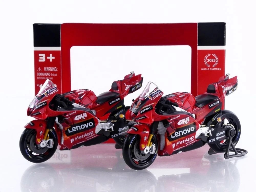 DUCATI Set x2 Desmosedici GP23 Moto GP Season 2023 ドゥカティ / MAISTO 1/18 ミニカー