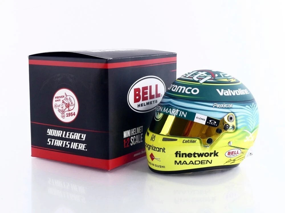 CASQUE Fernando Alonso Saudi Arabian GP 2025 フェルナンド アロンソ / MINI HELMET 1/2 ミニカー