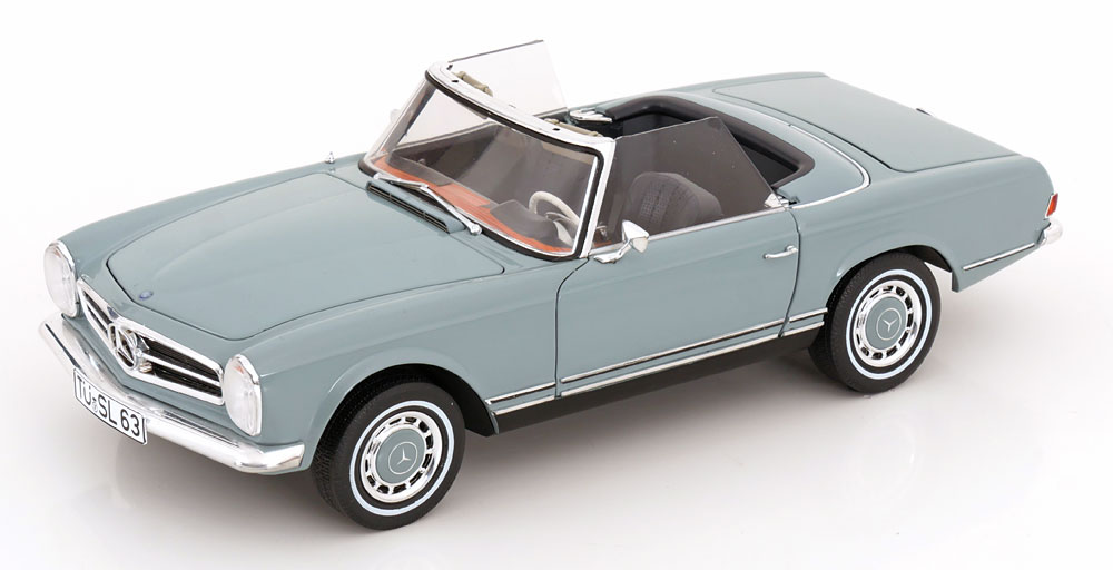 Mercedesメルセデス 280 SL Pagodeパゴダ 取りはらい能力のあるホンブルグ帽とっ始め付 ライトブルーブラック / Schuco 1/18 ミニカー