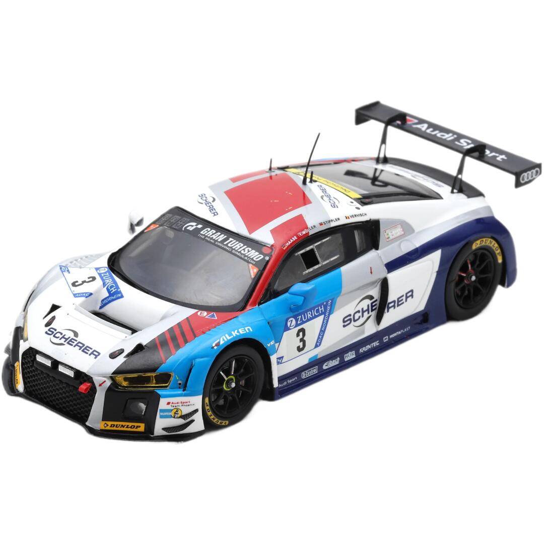 Audiアウディ R8 LMS 2018 Team Audi Sport Team Phoenux #3 7th 24H Nurburgring C.Haase F.Stippler F.Vervisch / Spark 1/43 ミニカー