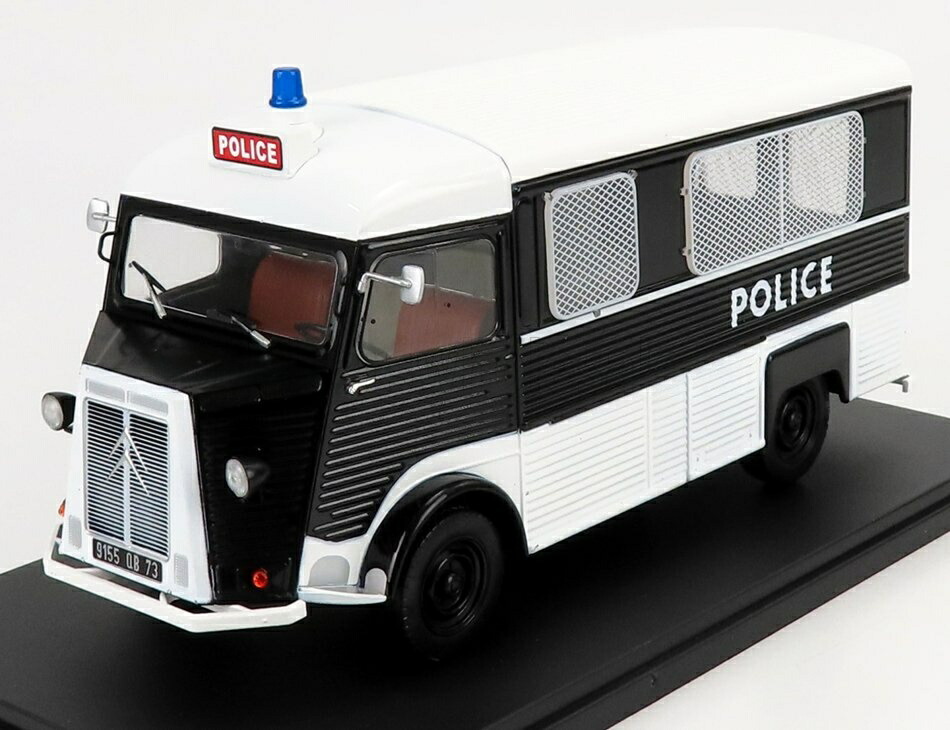 CITROENシトロエン 手合いH バン 警察当局 1960 黒いこと 白いこと CITROEN-COLLECTION-HACHETTE / EDICOLA 1/24 ミニカー
