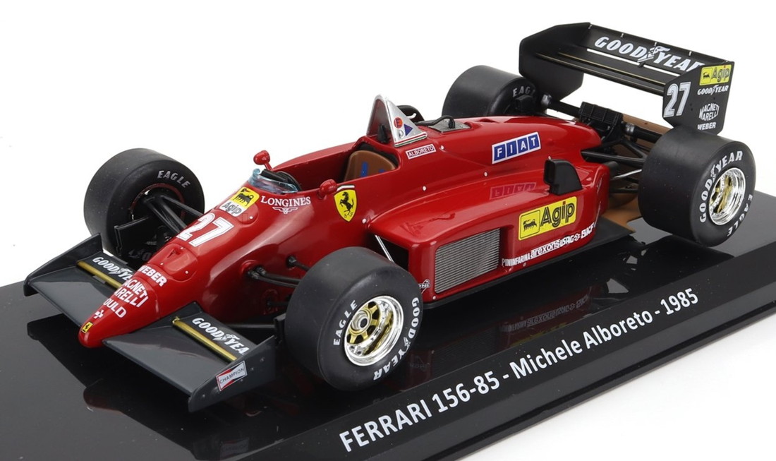 FERRARIフェラーリ F1 156 85 N 27 1985年ＦＲＧGP勝ち得る ミケーレアルボレート ブリはやりっ児BOX不都合 赤いこと黒いこと LE-GRANDI-F1-COLLECTION-CENTAURIA / EDICOLA 1/24 ミニカー 車-乗り物のおもちゃ-おもちゃ