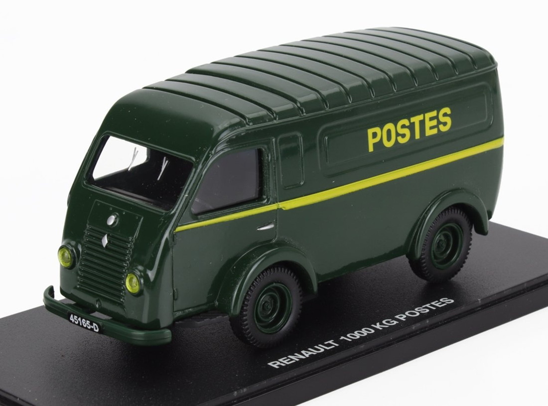 RENAULTルノー 1000KG VAN POSTES 1963 ダークグリーンイエロー LES-PETIT-UTILITAIRES-COLLECTION / EDICOLA 1/43 ミニカー
