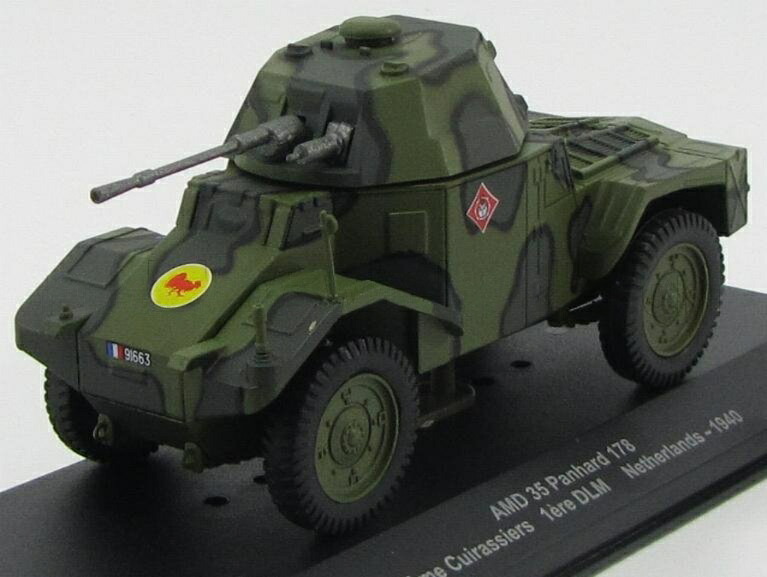 Panhardパナール AMD 35 178 TANK 6eme CUIRASSIERS NETHERLANDS 1940 グリーン VEICOLI-MILITARI-EAGLEMOSS-COLLECTION / EDICOLA 1/43 ミニカー